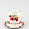 Чашка с блюдцем чайная ф. Колокол рис. Красный конь в Москве
