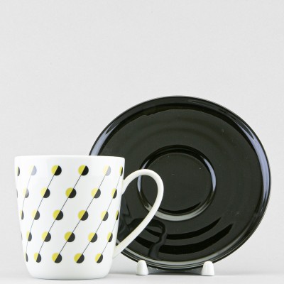 Чашка с блюдцем чайная ф. Колокол рис. Балтийский берег 2