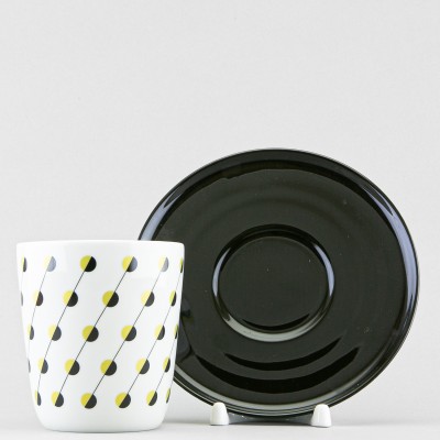 Чашка с блюдцем чайная ф. Колокол рис. Балтийский берег 2