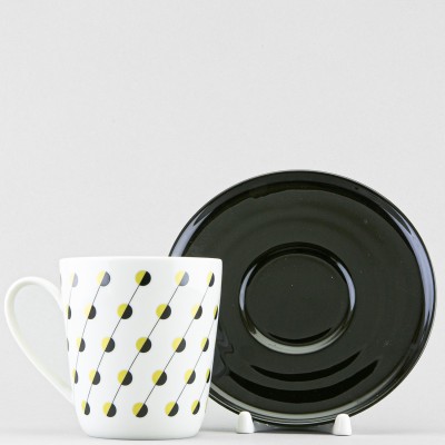 Чашка с блюдцем чайная ф. Колокол рис. Балтийский берег 2