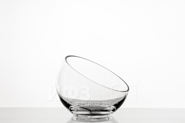 Ваза-шар, высота 10.3 см, диаметр 12 см, форма 5580 (косой срез) 