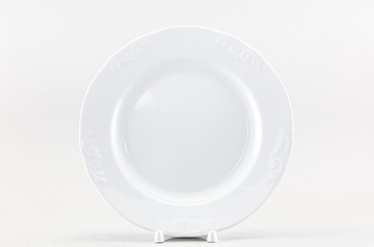 Тарелка плоская 24 см ф. Надежда рис. Белый 