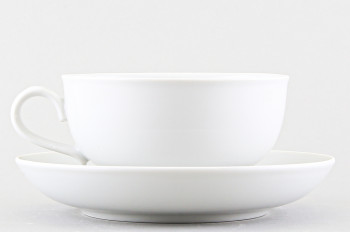 Чашка с блюдцем чайная 350 мл ф. Рубин рис. Белый
