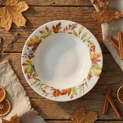 Тарелка глубокая 20 см ф. Идиллия рис. Осенний дворик