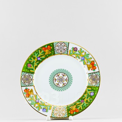 Тарелка плоская 21.5 см ф. Европейская-2 рис. Морозный январь