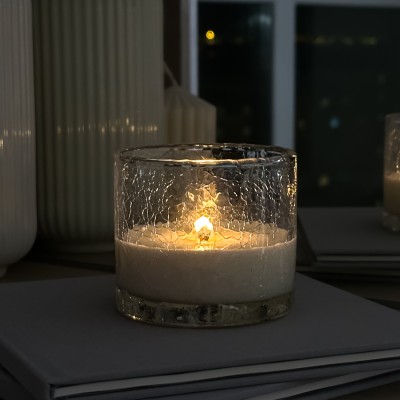 Свеча в стакане с эффектом кракле Дуб и вермут (300 мл)