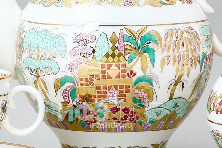 Сервиз чайный ф. Яблочко рис. Пейзажный фриз, 15 предметов в Москве