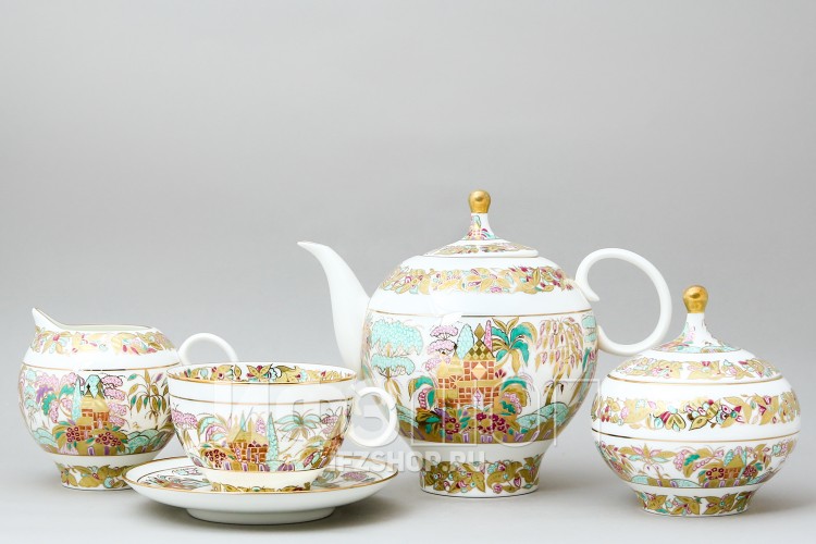 Сервиз чайный ф. Яблочко рис. Пейзажный фриз, 15 предметов в Москве