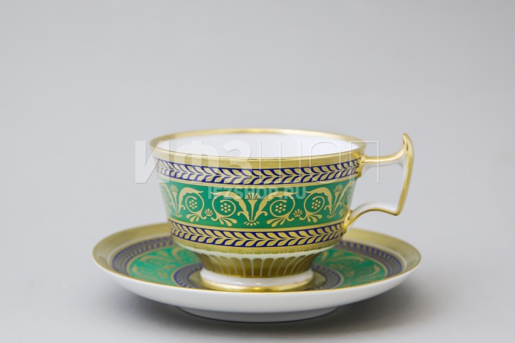 Чашка с блюдцем кофейная ф. Александрия рис. Золотой в Москве