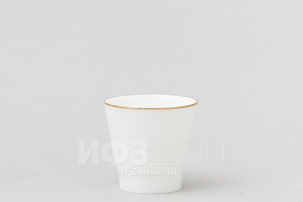 Чашка без ручки кофейная ф. Черный кофе рис. Золотой кантик