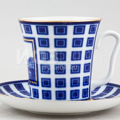 Бокал с блюдцем ф. Ленинградский-2 рис. Мост Ломоносова