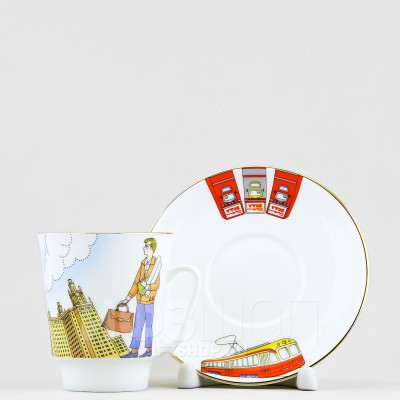 Чашка с блюдцем кофейная ф. Майская рис. Университет