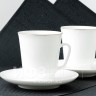 Подарочный набор: две чашки (ф. Майская) + две салфетки (черные)