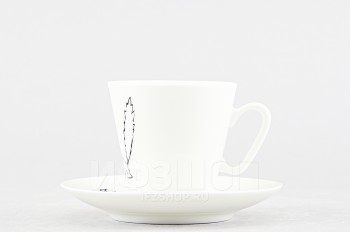 Чашка с блюдцем кофейная ф. Черный кофе рис. Лисенок