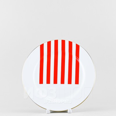 Тарелка плоская 20 см ф. Стандартная-2 рис. Да и нет (красный)