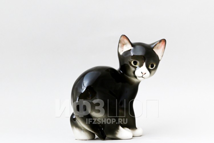 Кошка черная (высота 14 см) в Москве