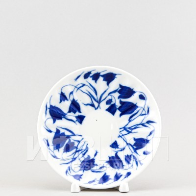 Блюдце для чайной чашки ф. Лучистая рис. Колокольчики (без золота)