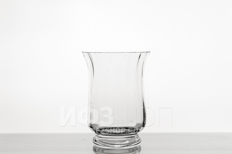 Ваза-подсвечник, высота 15 см, форма 6487 (Рифленка) 