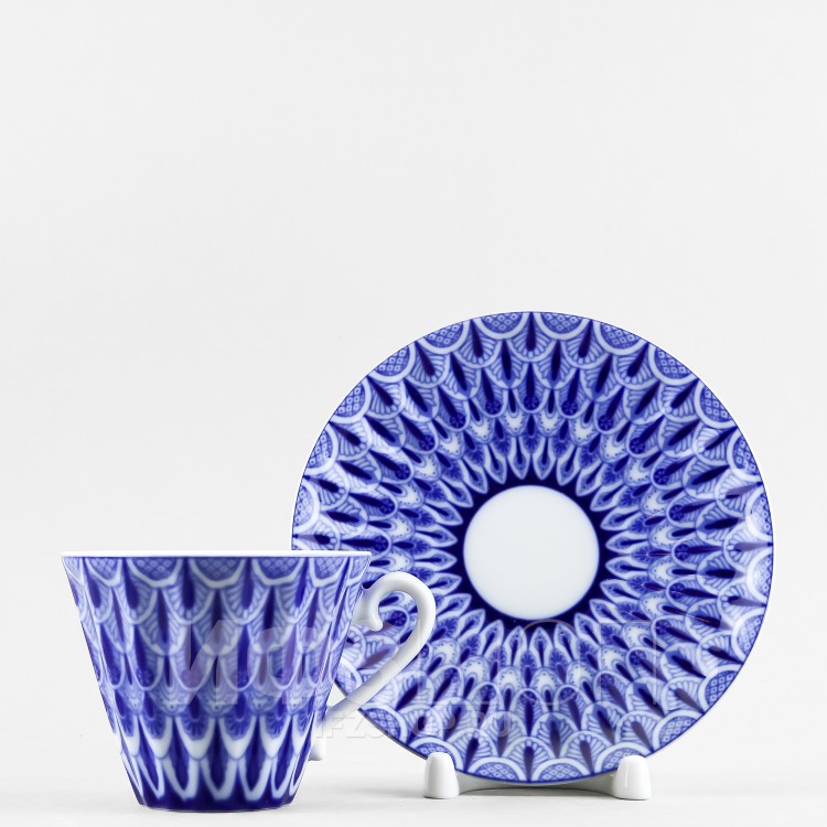 Чашка с блюдцем чайная ф. Лучистая рис. Ажур 