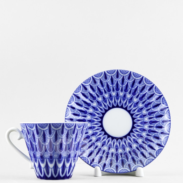 Чашка с блюдцем чайная ф. Лучистая рис. Ажур 