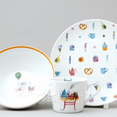 Детский набор рис. Зайкино чаепитие, 3 предмета