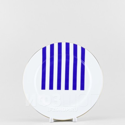 Тарелка плоская 20 см ф. Стандартная-2 рис. Да и нет (синий)