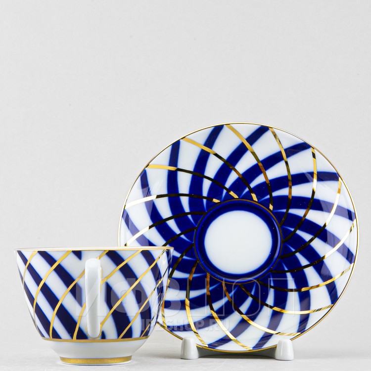 Чашка с блюдцем чайная ф. Весенняя рис. Тодес в Москве