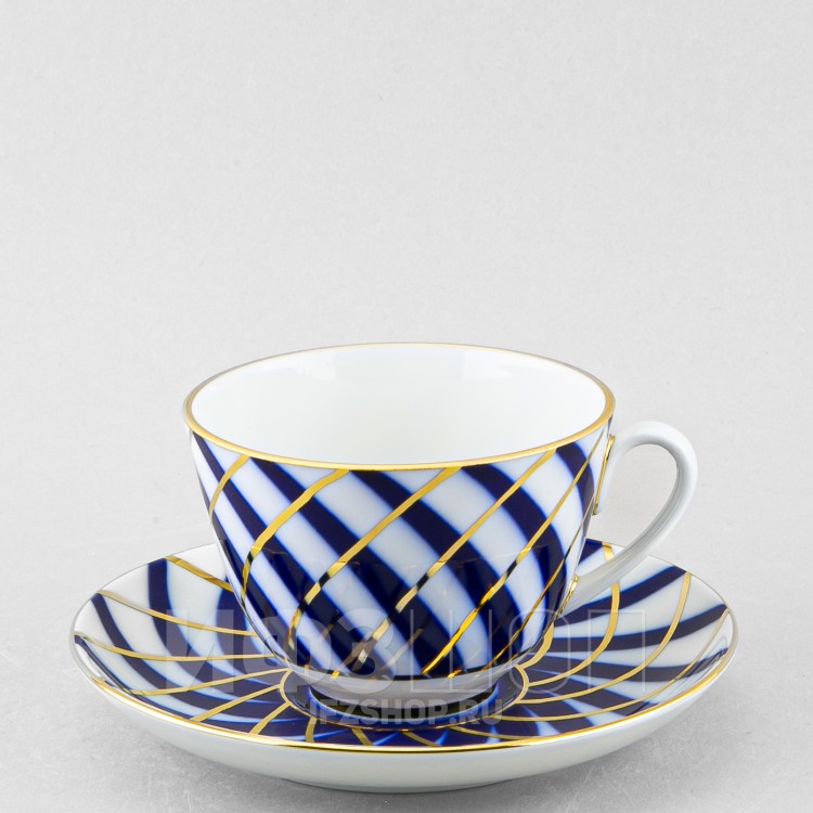 Чашка с блюдцем чайная ф. Весенняя рис. Тодес в Москве