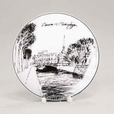 Декоративная тарелка 19.5 см рис. Михайловский замок