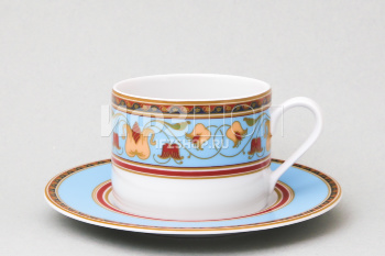 Чашка с блюдцем чайная Полюс Бирюза, 80.86202.00.1, Императорский фарфоровый завод