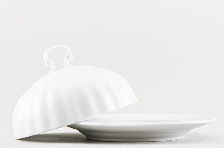 Масленка ф. Круглая рис. Белый 