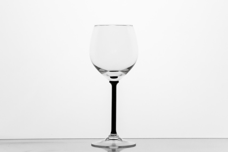 Набор из 6 бокалов для вина 280 мл ф. 8560 серия 200/2 (Черная ножка)