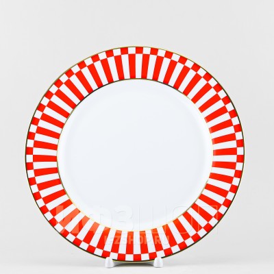 Тарелка плоская 27 см ф. Стандартная-2 рис. Да и нет (красный)