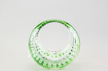 Корзинка-кольцо, высота 19 см, зеленый наклад