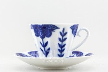 Чашка с блюдцем чайная ф. Лучистая рис. Флер