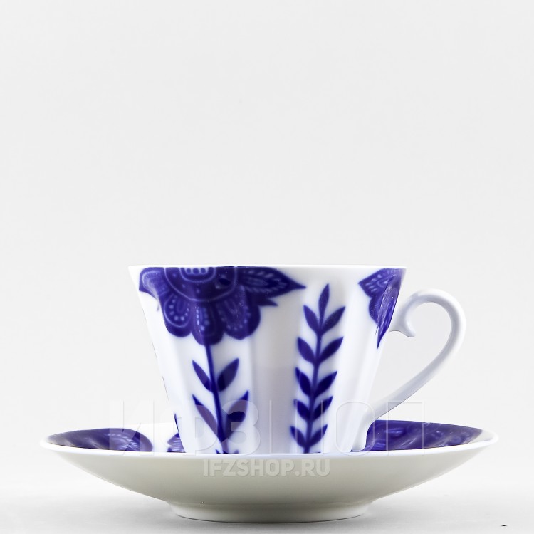 Чашка с блюдцем чайная ф. Лучистая рис. Флер 