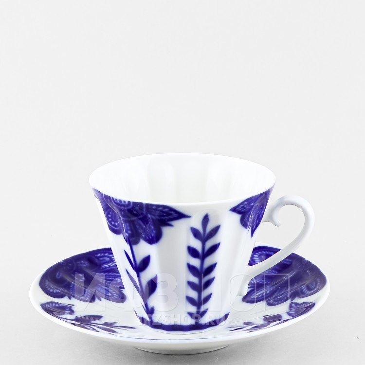 Чашка с блюдцем чайная ф. Лучистая рис. Флер 