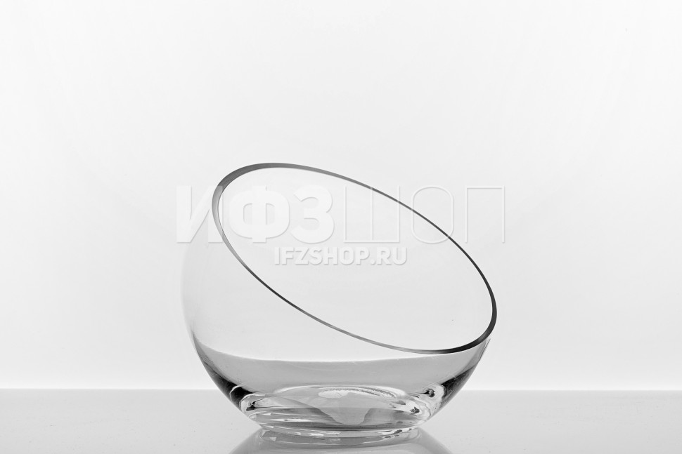 Ваза-шар, высота 15.5 см, диаметр 18 см, форма 5578 (косой срез)