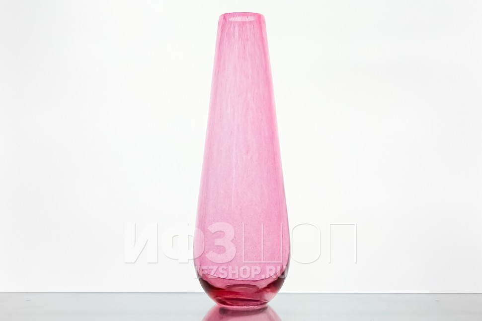 Ваза для цветов, высота 35 см, форма 7339 (розовая)