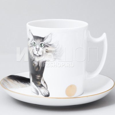 Бокал с блюдцем ф. Снежное утро рис. Макс