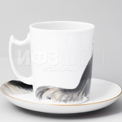 Бокал с блюдцем ф. Снежное утро рис. Макс