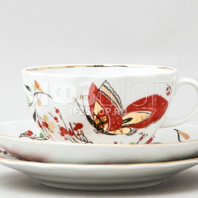 Комплект чайный ф. Тюльпан рис. Бабочки