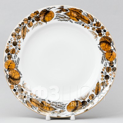 Тарелка плоская 27 см ф. Гладкая рис. Мой сад