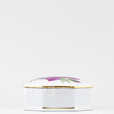 Туалетная коробочка ф. Граненая рис. Цветок ириса