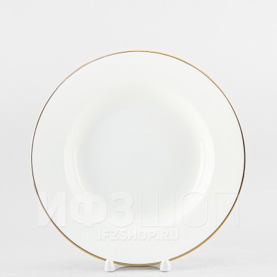 Тарелка глубокая 22 см ф. Глубокая рис. Золотой кантик