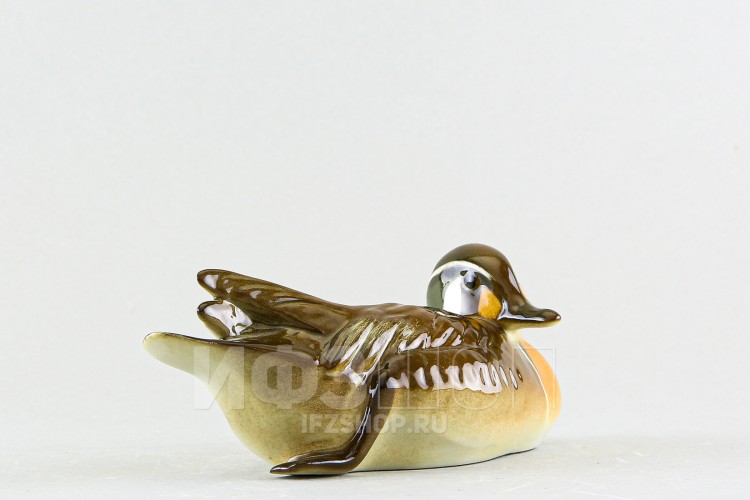 Скульптура Байкальская утка №1 из фарфора, Императорский фарфоровый завод/ЛФЗ в Москве