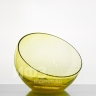Ваза-шар, высота 15.5 см, диаметр 18 см, форма 5578 (косой срез, желтая пудра)