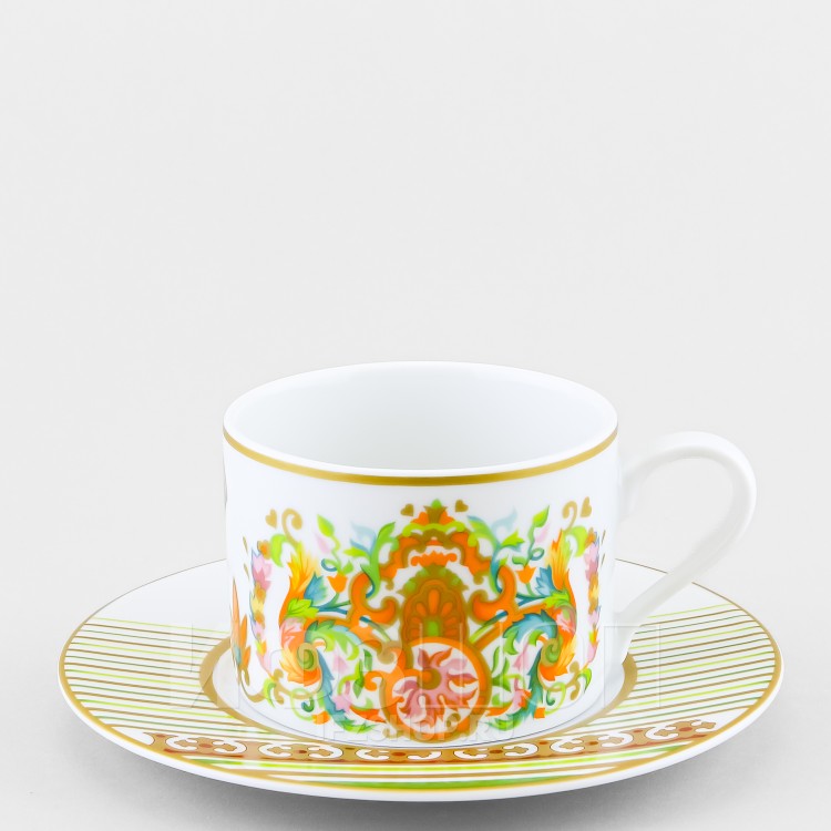 Чашка с блюдцем чайная ф. Соло рис. Сад королевы 