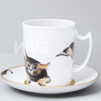 Бокал с блюдцем ф. Снежное утро рис. Послушай