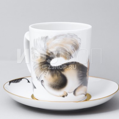 Бокал с блюдцем ф. Снежное утро рис. Послушай